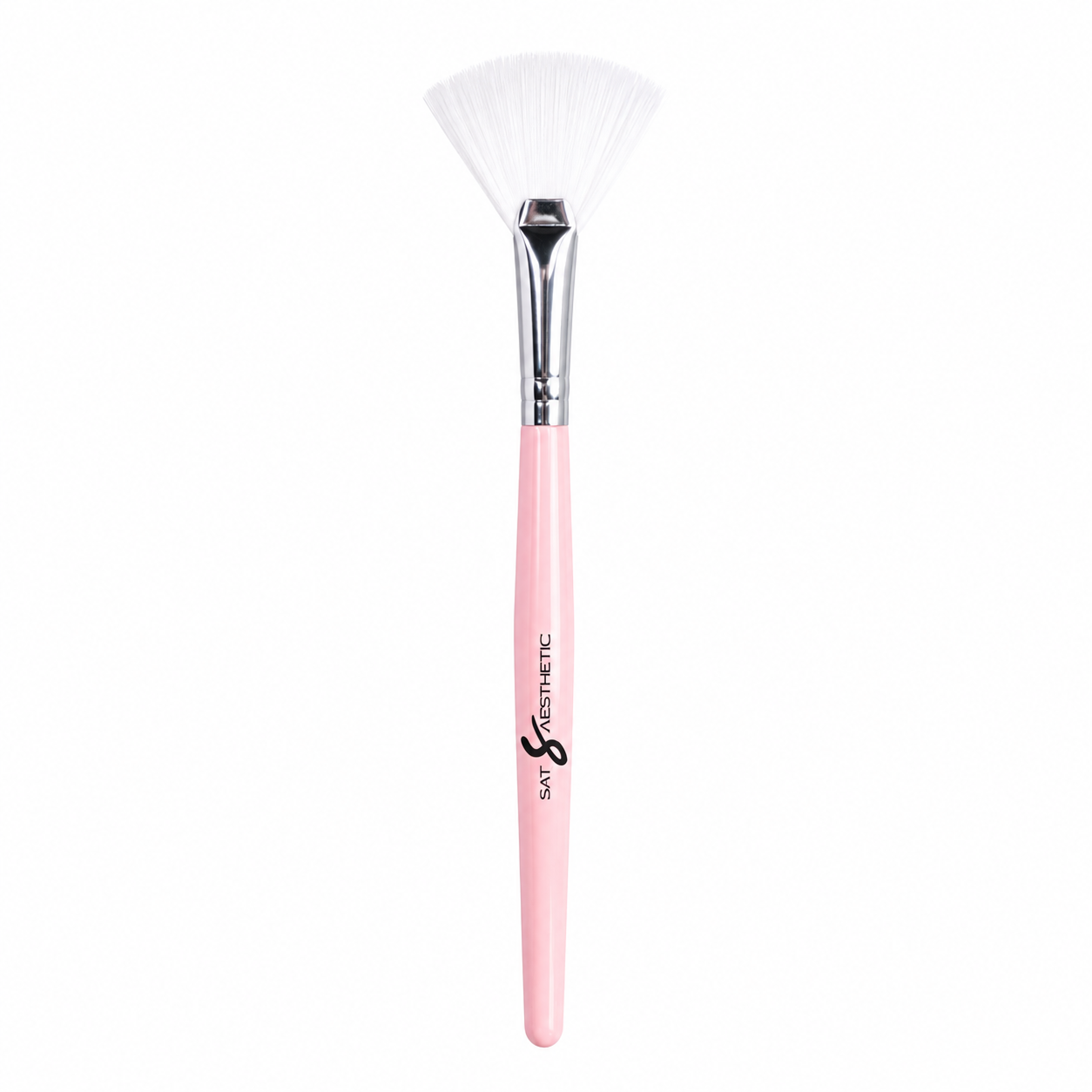 Pink Handle White Bristles Chemical Peel Brush – Premium Professional Facial Applicator Brush