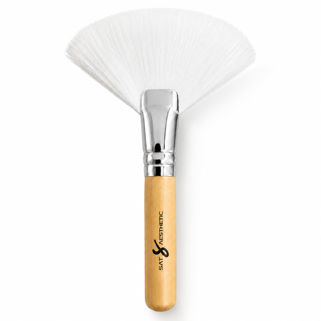 White Super Soft Face Cleaning Fan Brush – Premium Vegan Facial Cleansing Brush